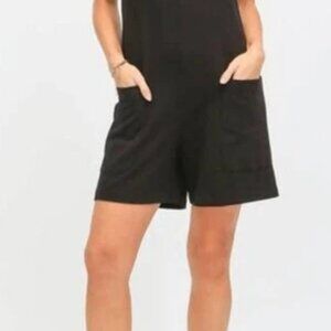 ELECTRIC and ROSE Romper, NWT, Black, Large, Made in the USA